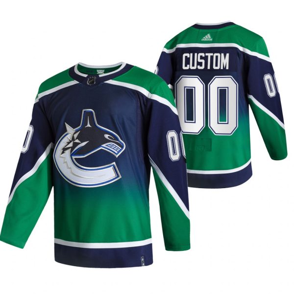 Vancouver Canucks Trikot Benutzerdefinierte 2021 Reverse Retro Special Edition Authentic Grün